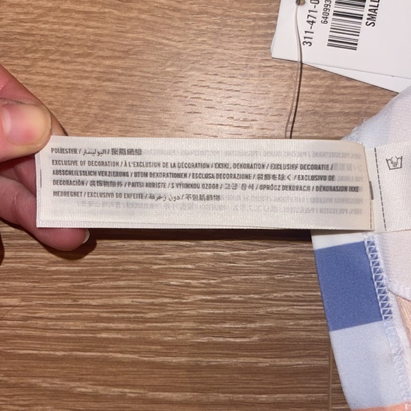 NWT (padded) Hollister Swim Colorful Striped Triangle Bikini (Top Only) - Picture 6 of 13